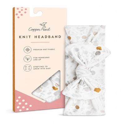 Copper Pearl Baby Bows: Soft and Stretchy Headbands for Baby Girls, Newborn and Toddler Hair Bows and Accessories, Stylish Bow Headband, Arlo