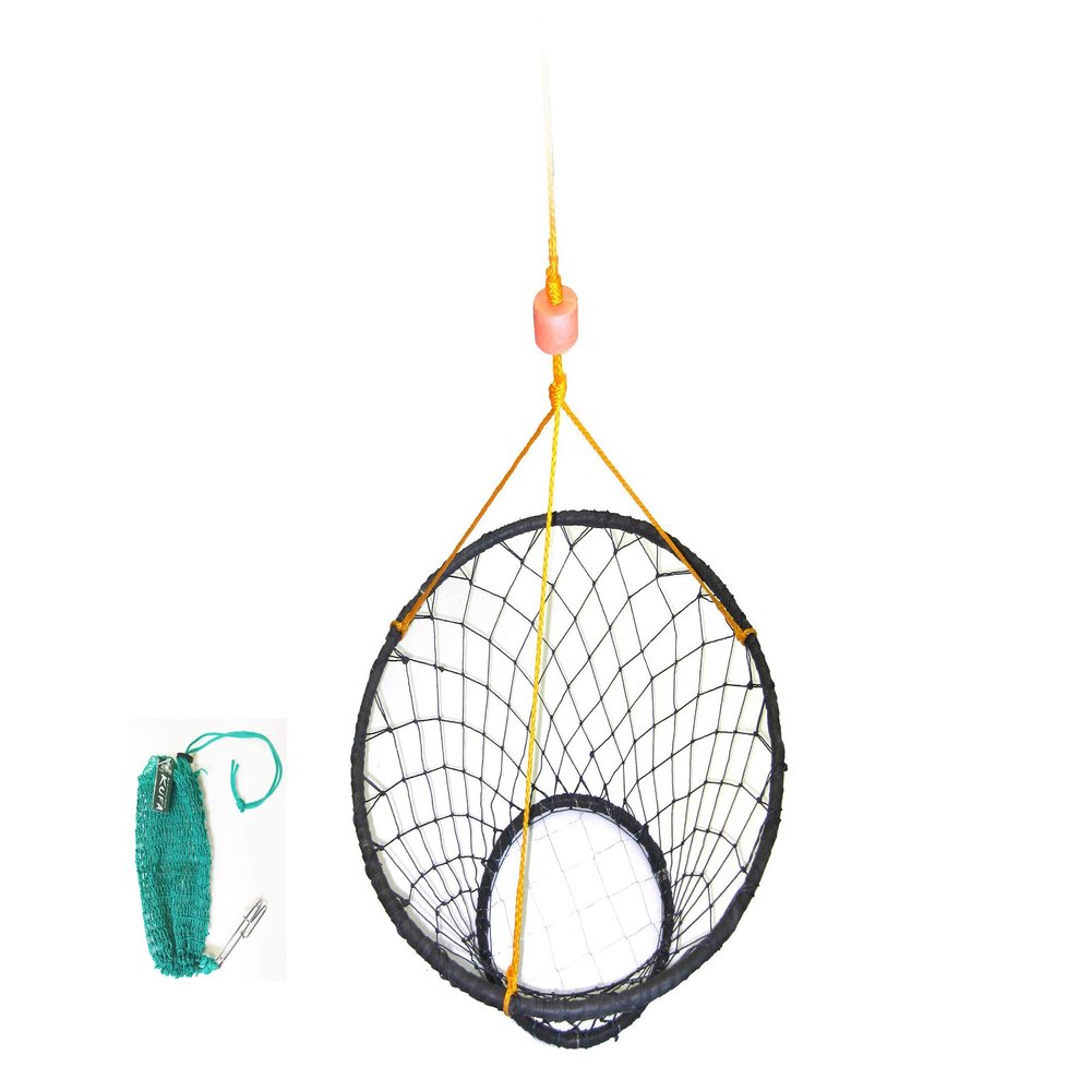 KUFA Rubber Wrapped 30-Inch Crab Ring with 50-feet Rope and Accessories (CT88N+BAG7)