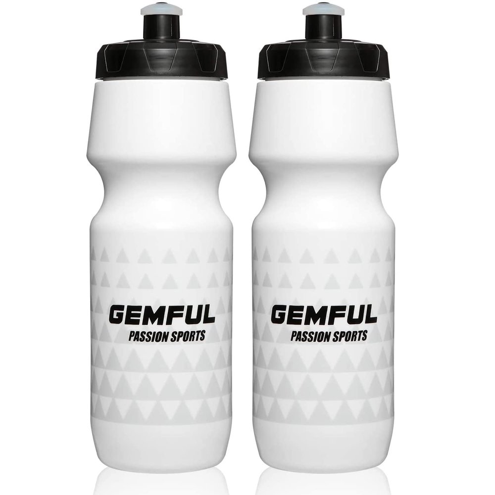 GEMFUL Bike Squeeze Water Bottle BPA Free 24 oz 2 Pack