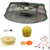KUFA Sports Tower Style Prawn Trap with 400' Rope, Yellow Float, Vented Bait Jar & Harness Combo (CT77+PAP15+HA2) view 1