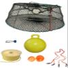 KUFA Sports Tower Style Prawn Trap with 400' Rope, Yellow Float, Vented Bait Jar & Harness Combo (CT77+PAP55+HA2) view 1