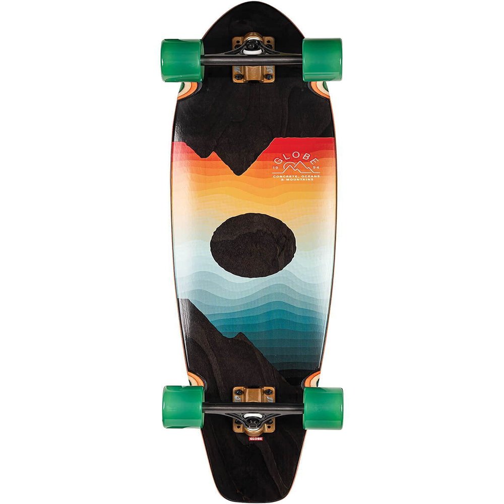 Globe Arcadia Complete Skateboard,Black Maple/Chromeset,36" L x 9" W - 22.25" WB