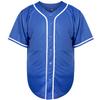 Phoneutrix Blank Plain Hip Hop Hipster Baseball Jersey Button Down Shirts Sports Uniforms Men Women Jersey (Blue, X-Large) view 2
