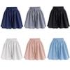 Andongnywell Women's Summer High Elastic Waist Drawstring Wide Leg Chiffon Culottes Shorts Hot Pants (White,Large) view 3