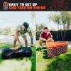 BasketPong Giant Yard Pong and Basketball Game with 12 Buckets, 2 Balls, Carrying Bag, and Air Pump  Outdoor Game for Lawn, Backyard, Beach, and Parties view 4