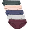 AYMEFF Cotton Underwear for Women Lace Bikini Panties Soft Stretch Hipster Breathable Briefs 5-Pack(6002S,Dark3) view 1