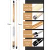 BEKZILY 2-Piece Pool Cue Stick + Pool Cue Case with Carbon Extension (Yellow, 12.75mm) view 2