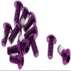 N/W Bicycle Brake Disc Screws with Anti-slip Gel M5 x 10mm Steel Rotor Disc Bolts Nuts T25 for Mountain MTB Cycling Supplies Accessories 12pcs (Purple) view 3