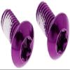 N/W Bicycle Brake Disc Screws with Anti-slip Gel M5 x 10mm Steel Rotor Disc Bolts Nuts T25 for Mountain MTB Cycling Supplies Accessories 12pcs (Purple) view 4