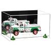 Better Display Cases Acrylic Versatile Display Case - Large Rectangle Box with Mirror Case, Clear Base and Green Risers 15.25" x 12" x 9" (A082, V13) view 1