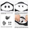 NineFit Basics iFightCV Neoprene Sport Mask with Dual Air Valves, Earloops and Replaceable Filter (Blue + 5 TN95 Filters) view 4