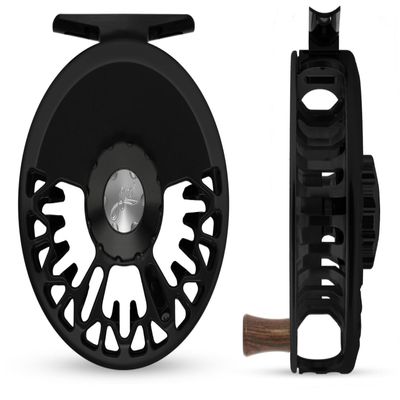 ABEL Vaya Fly Reel - Basic Black - 5/6 WT with Rose Handle