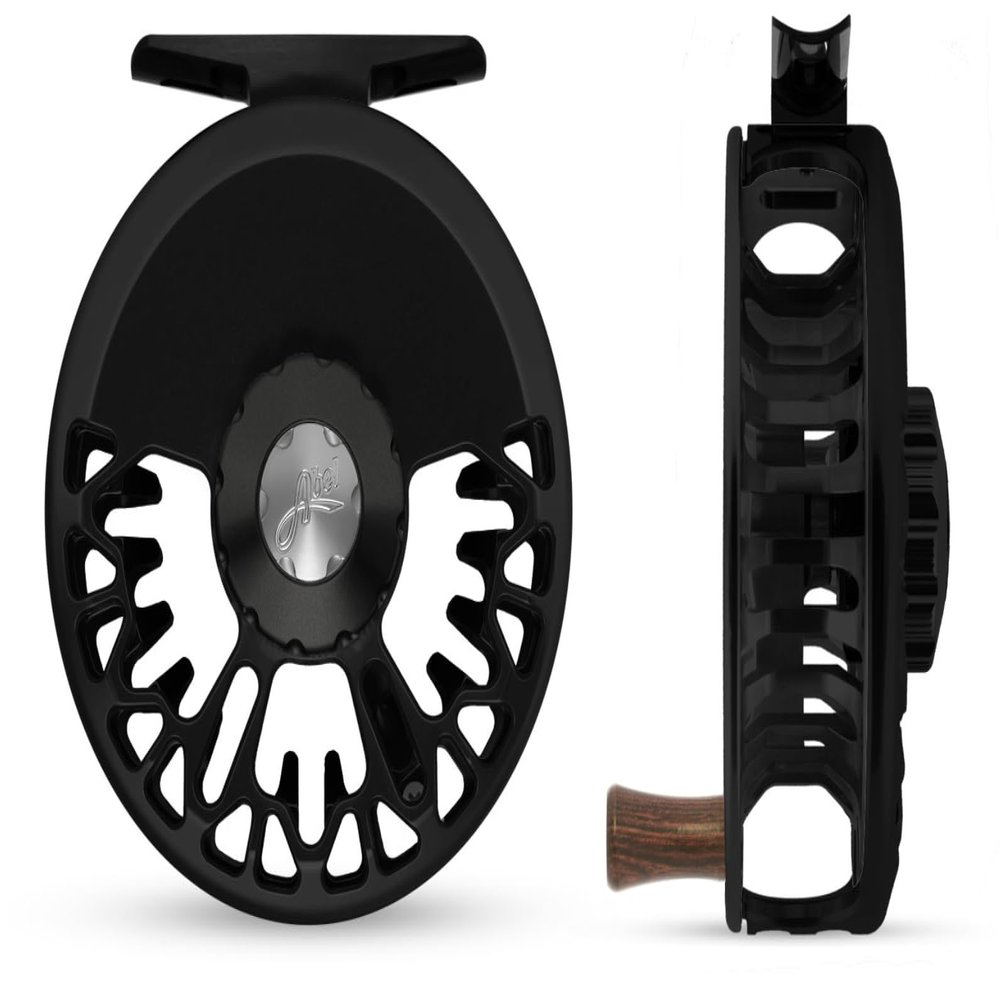 ABEL Vaya Fly Reel - Basic Black - 5/6 WT with Rose Handle
