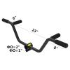 CKIDS T-Bar Row Handle Landmine Attachment for Barbell, Wide Grip V Shape Landmine Exercise Equipment Bar, Absorbent Foam Grip and Seamless Welding, Fits 1 and 2 Inches Olympic Bars view 2