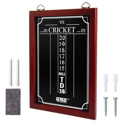 GSE Games & Sports Expert Large Professional Dart Scoreboard for Cricket & 01 Games, Includes Chalks & Chalk Eraser