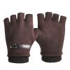 FUFU Gloves Half Finger Gloves Stretchy Winter Magic Gloves Knitted Fingerless Gloves for Men and Women (Color : Brown) view 1