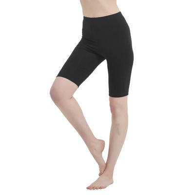 Mid Rise Cotton Spandex Biker Shorts for Women  Knee-Length, Breathable Workout & Yoga Shorts, Made in USA, Sizes S5XL Charcoal