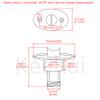 Heavy Duty 316 Stainless Steel Boat Marine Garboard Drain Plug Kit with Screws & O Ring for 1 Inch(25.4MM) Hole 3/4IN(18.7MM) Thread O.D.Plumbing Fittings view 2