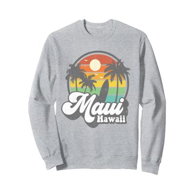 Vintage Maui Hawaii Hawaiian Beach Surfing 70's Surf Gift Sweatshirt