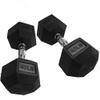 Pair of True Fitness Rubber Hex Dumbbells (85) view 3