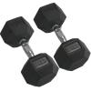 Pair of True Fitness Rubber Hex Dumbbells (85) view 4