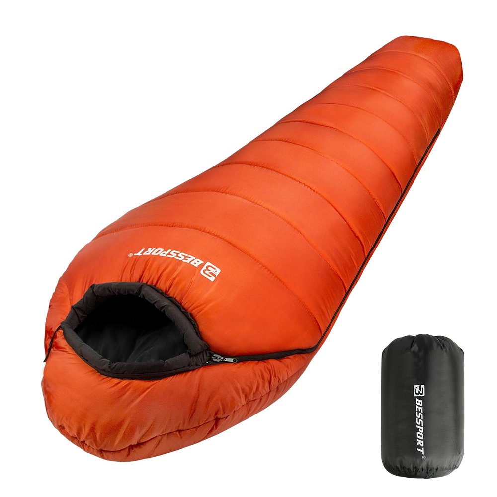 Bessport Mummy Sleeping Bag | 15-45  Extreme 3-4 Season Sleeping Bag for Adults Cold Weather Warm and Washable, for Hiking Traveling & Outdoor Activities