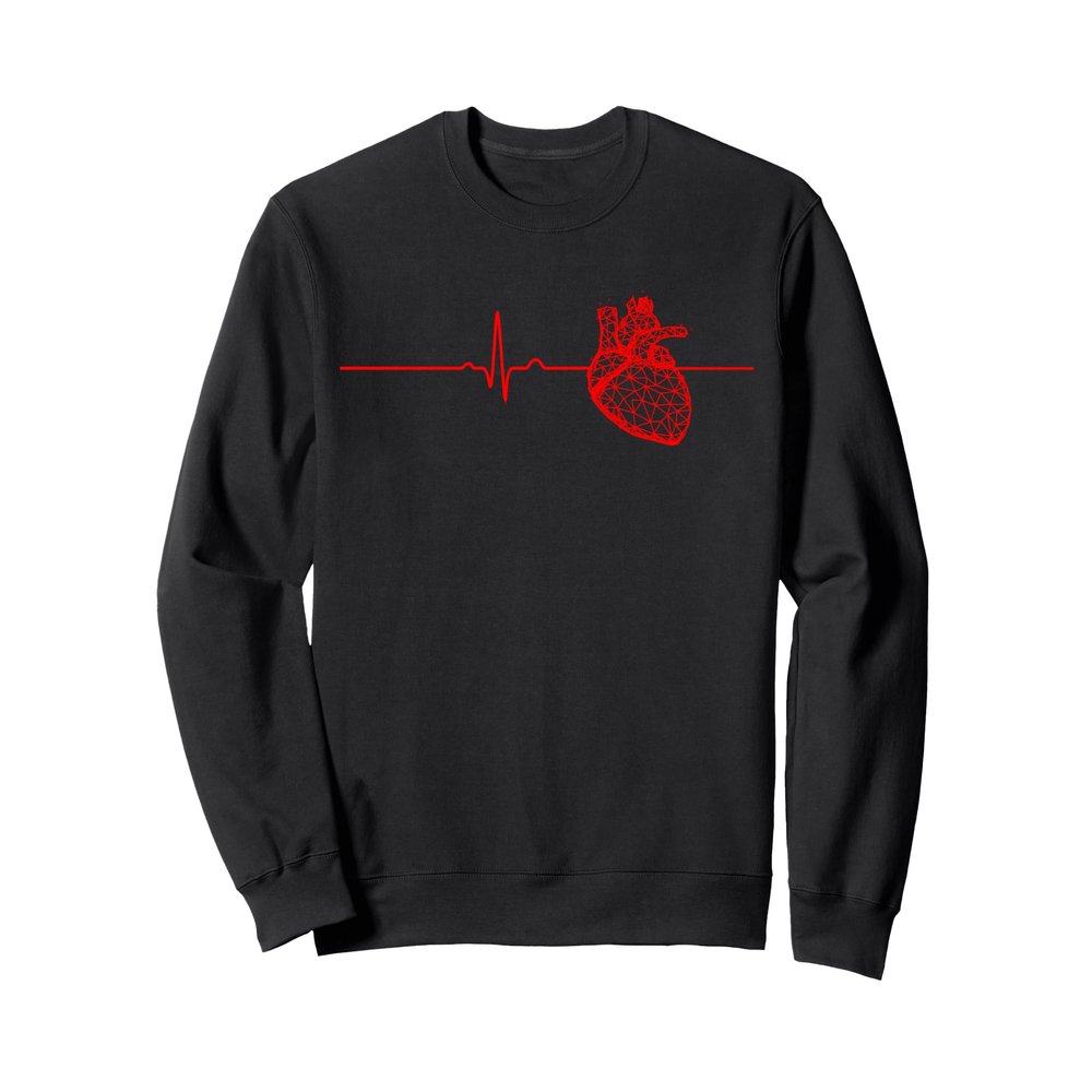 Cardiologist Heartbeat EKG ECG Cardiac Cardiology Nurse Gift Sweatshirt