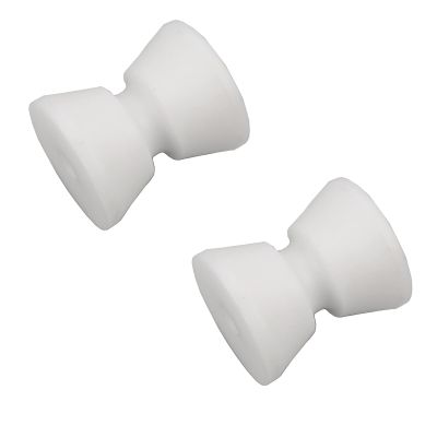 Thorn Acetal Anchor Roller Replacement White Wheels (2.36" Diameter, 2.82" Width)