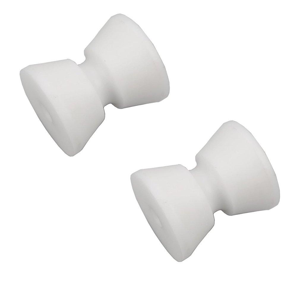 Thorn Acetal Anchor Roller Replacement White Wheels (2.36" Diameter, 2.82" Width)