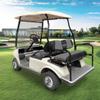 10L0L Golf Cart Front Rear Seat Cover Set for EZGO TXT RXV & Club Car DS 2000-up(Flat Backrest), Made of 3D Air Mesh Polyester Fabric Breathable Washable, Grey view 3