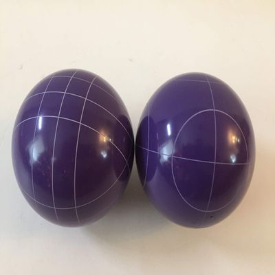 BuyBocceBalls Listing - Pack of 2 Listing - Replacement Bocce Balls - 107mm - Purple with 2 Different Scoring Patterns