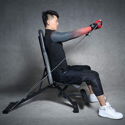 Benches Dumbbell Bench foldable Fitness Chair multifunctional Adjustable Sit-up Abdominal Muscle Fitness Equipment Bench Press Adjustable Benches (Color : Black, Size : 138 * 37 * 42.5cm)