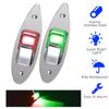 Acelane One Pair Boat Navigation Lights Boat LED Bow Light Teardrop 12V Stainless Steel Marine Sidelight Red & Green Sailing Signal Lights for Pontoon, Skiff, Small Boat, More view 2