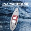 Acelane One Pair Boat Navigation Lights Boat LED Bow Light Teardrop 12V Stainless Steel Marine Sidelight Red & Green Sailing Signal Lights for Pontoon, Skiff, Small Boat, More view 4