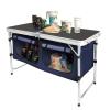 CampLand Outdoor Folding CampingTable with Aluminum Lightweight Height Adjustable with Storage Organizer Picnic Table for BBQ, Party, Camping (Black) view 1