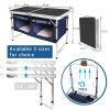 CampLand Outdoor Folding CampingTable with Aluminum Lightweight Height Adjustable with Storage Organizer Picnic Table for BBQ, Party, Camping (Black) view 2
