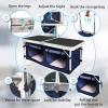 CampLand Outdoor Folding CampingTable with Aluminum Lightweight Height Adjustable with Storage Organizer Picnic Table for BBQ, Party, Camping (Black) view 4