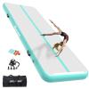 AKSPORT Air Mat Tumble Track 10ft-20ft Inflatable Gymnastics Mat 4/8in Thickness for Home Use/Tumble/Gym/Training/Cheerleading/Yoga (Mint Green, 10x3.28x0.66ft) view 1
