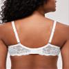 Deyllo Women's Push Up Lace Bra Comfort Padded Underwire Bra Lift Up Add One Cup(White,32DDD) view 3