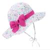 Rose Red Bow Baby Bonnet Sun Hats for Girls - UPF 50+ Outdoor Caps 2-4 Years view 1