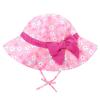 Baby Sun Hat Wide Brim Bucket Hat Baby Girl Sunhat UPF 50+ Summer Beach Hat Infant Sun Hat Strawberry Flowers 6-12 Months view 4