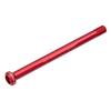 KCNC KQR09 7075AL Through Axle, Red, 0.5 x 3.9 inches (12 x 100 mm), 1.5 Pitch/Shaft Length 4.8 inches (123 mm), Hex Type Through Axle, for Front view 1