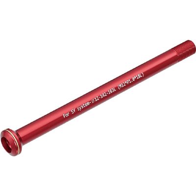 KCNC KQR09 7075AL Through Axle, Red, 0.5 x 3.9 inches (12 x 100 mm), 1.5 Pitch/Shaft Length 4.7 inches (120 mm), Hex Type Through Axle