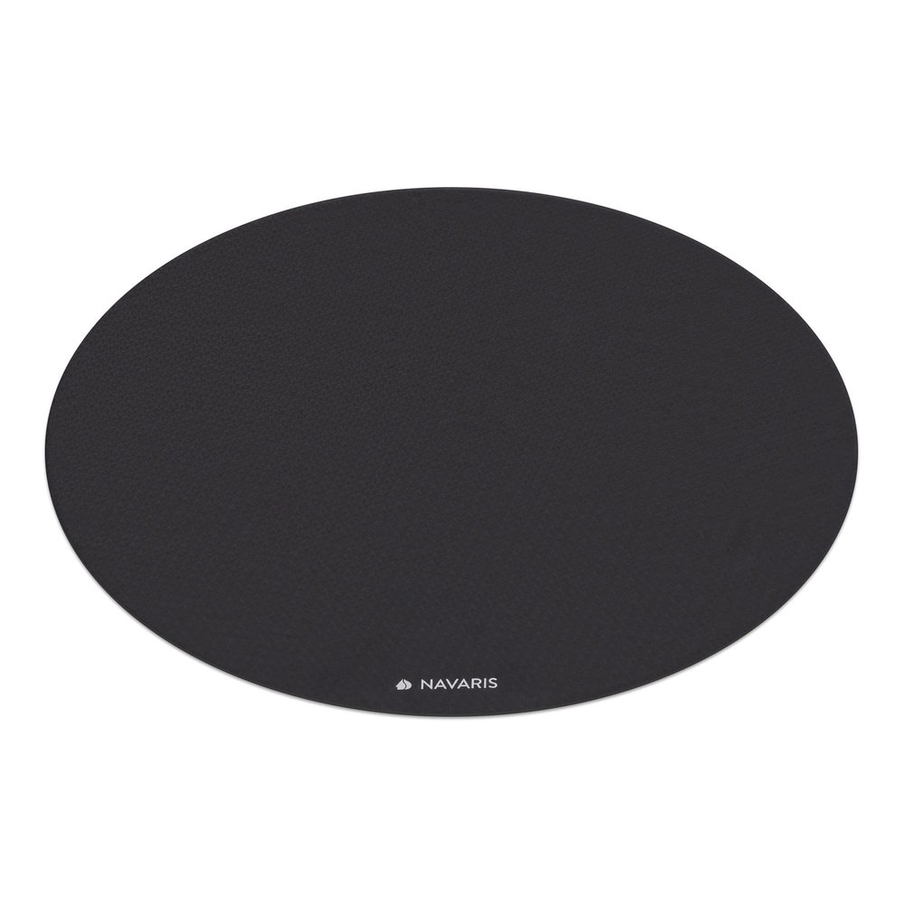 Navaris Round Yoga Mat - 47" Diameter Circular Exercise Mat 1/4" Thick - Non-Slip Mat for Cardio, Workout, Fitness, Tai Chi, Meditation - Size Small