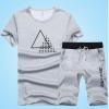 Men's Casual 2 Piece Outfits Camouflage Short Sleeve Crewneck Shirt& Shorts Jumpsuit Set view 2