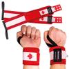 Rip Toned Wrist Wraps for Weightlifting  USPA & USAPL Approved 18" Wrist Straps for Powerlifting  Adjustable, Durable Gym Wraps with Thumb Loop  Quality Support for Men & Women  Canada Flag Flex view 2