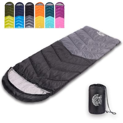 Flantree Sleeping Bag 4 Seasons Adults & Kids for Camping Hiking Trips Warm Cool Weather,Lightweight and Waterproof with Compression Bag,Indoors Outdoors Activities
