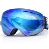 EXP VISION Snowboard Ski Goggles Men Women Youth, Anti Fog OTG Winter Snow Goggles Spherical Detachable Lens (Blue) view 1
