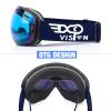 EXP VISION Snowboard Ski Goggles Men Women Youth, Anti Fog OTG Winter Snow Goggles Spherical Detachable Lens (Blue) view 2