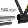 T Bar Row Handle Landmine Attachment for Barbell, Ram Horn V Shape T-Barbell Row Handles, Single and Double Arm Landmine Exercise Equipment Bar, Fits 1 and 2 Inches Olympic Bars (Color : T Hand) view 4